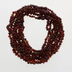 10 Cognac BAROQUE teething Baltic amber necklaces 38cm