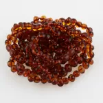 10 Cognac BAROQUE Baltic amber adult bracelets 19cm