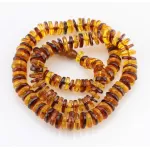 Multi BUTTONS Baltic amber necklace 22in
