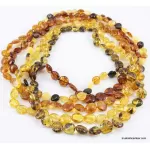 5 BUTTON beads Baltic amber necklace