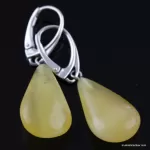 Butter drops Baltic amber earrings
