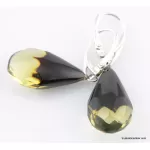 Faceted drops Baltic amber earrings