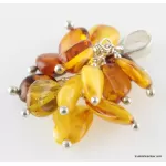 Grape bunch Baltic amber dangle pendant