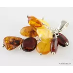 Grape bunch Baltic amber dangle pendant
