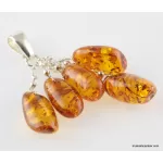 Dangling pieces Baltic amber pendant
