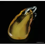 Baltic amber CARVED pendant