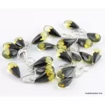 10 Faceted drops Baltic amber earrings