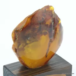 Vintage Baltic amber fossil stone w stand