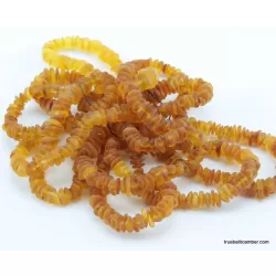 10 Raw NUGGETS Baltic amber adult strech bracelets