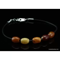 Baltic amber beaded string bracelet
