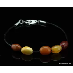 Baltic amber beaded string bracelet