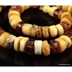 Vintage BUTTONS Baltic amber necklace 25in