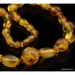 Vintage combination Round beads Baltic amber necklace