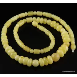 Butter combination beads Baltic amber necklace