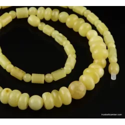Butter combination beads Baltic amber necklace