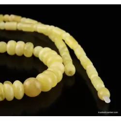 Butter combination beads Baltic amber necklace