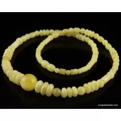 Butter combination beads Baltic amber necklace