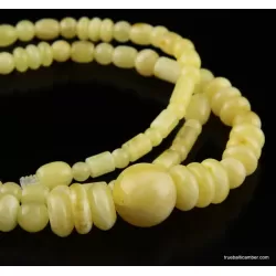Butter combination beads Baltic amber necklace