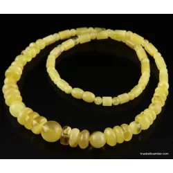 Butter combination beads Baltic amber necklace