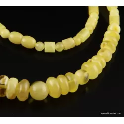Butter combination beads Baltic amber necklace