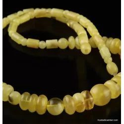Butter combination beads Baltic amber necklace