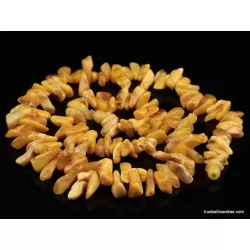 Vintage Egg Yolk Thorns Baltic amber necklace 23in