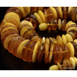 Butter buttons Baltic amber necklace 24in