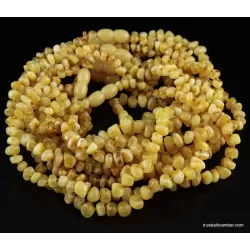 10 Butter BAROQUE Baby teething Baltic amber necklaces