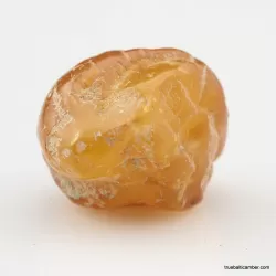 Natural rare Baltic amber resin drop with cracks