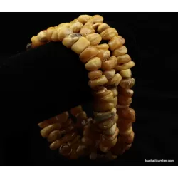 Vintage Egg Yolk Baltic amber beaded necklace or bracelet