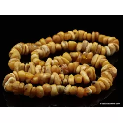 Vintage Egg Yolk Baltic amber beaded necklace or bracelet
