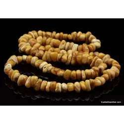 Vintage Egg Yolk Baltic amber beaded necklace or bracelet