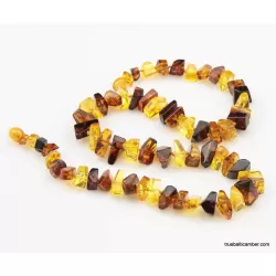 Cut Stones Baltic amber necklace