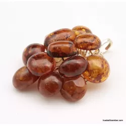 Grape bunch Baltic amber pendant