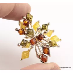 Evening star Baltic amber pendant