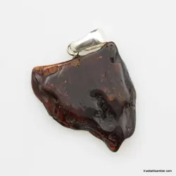 Nautral Baltic amber silver pendant 3g