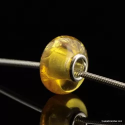 Honey PANDORA style Baltic amber bead Charm