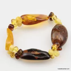 Aristan Baltic amber beaded stretch bracelet