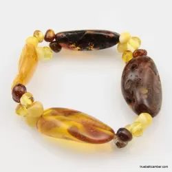 Aristan Baltic amber beaded stretch bracelet