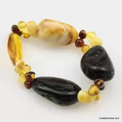 Aristan Baltic amber beaded stretch bracelet