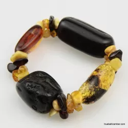 Aristan Baltic amber beaded stretch bracelet
