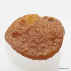 Natural rare Baltic amber resin drop with cracks