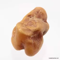 Natural rare Baltic amber resin drop with cracks