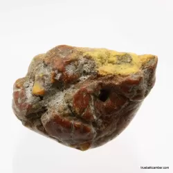 Natural rare Baltic amber resin drop with cracks