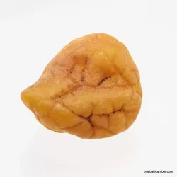 Natural rare Baltic amber resin drop with cracks
