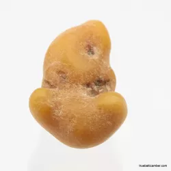 Natural rare Baltic amber resin drop with cracks