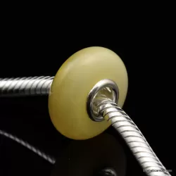 Butter PANDORA style Baltic amber bead Charm