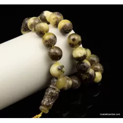 Islamic 33 Baltic amber Prayer 13MM ROUND beads