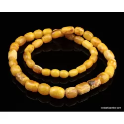 Vintage Egg Yolk BARREL Baltic amber unisex necklace