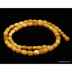 Vintage Egg Yolk BARREL Baltic amber unisex necklace